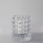 Stud Crystal Hurricane Lamp, Medium