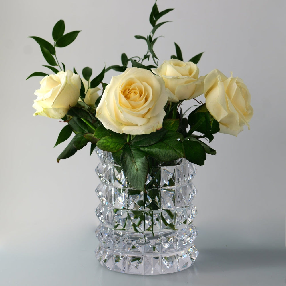 Stud Crystal Hurricane Lamp, Medium