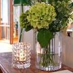 Stud Crystal Hurricane Lamp, Medium