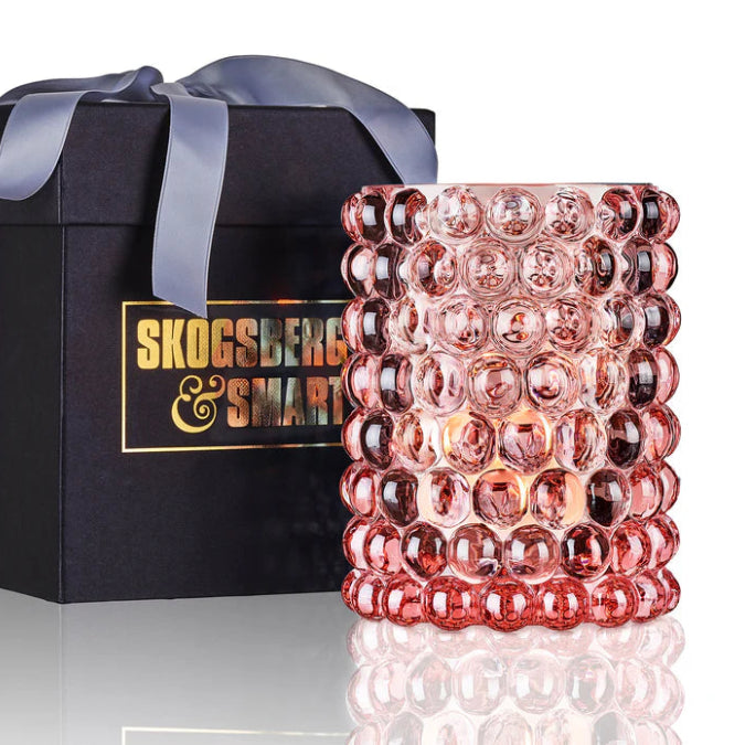 Skogsberg & Smart Boule Hurricane Lamp, Large, Rosé, front view 2 (2)