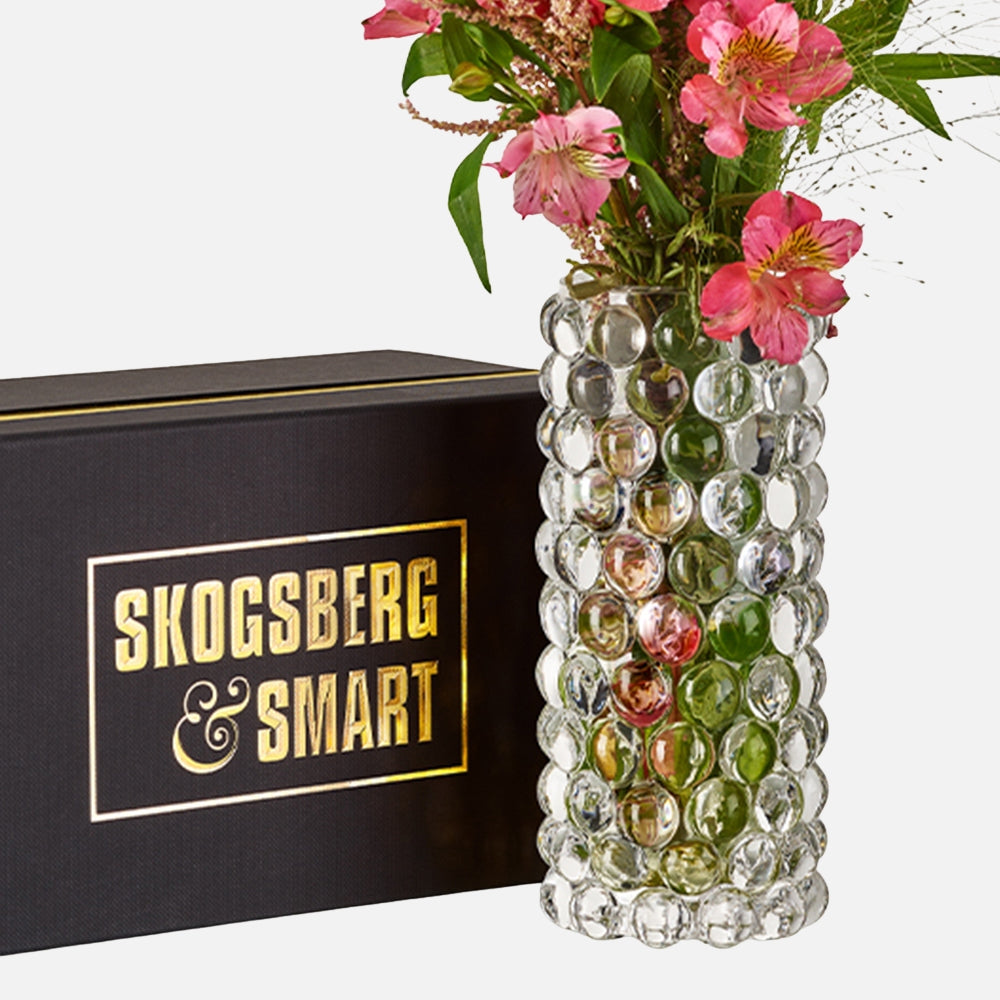 Skogsberg & Smart Boule Hurricane Vase, Clear, front view 2