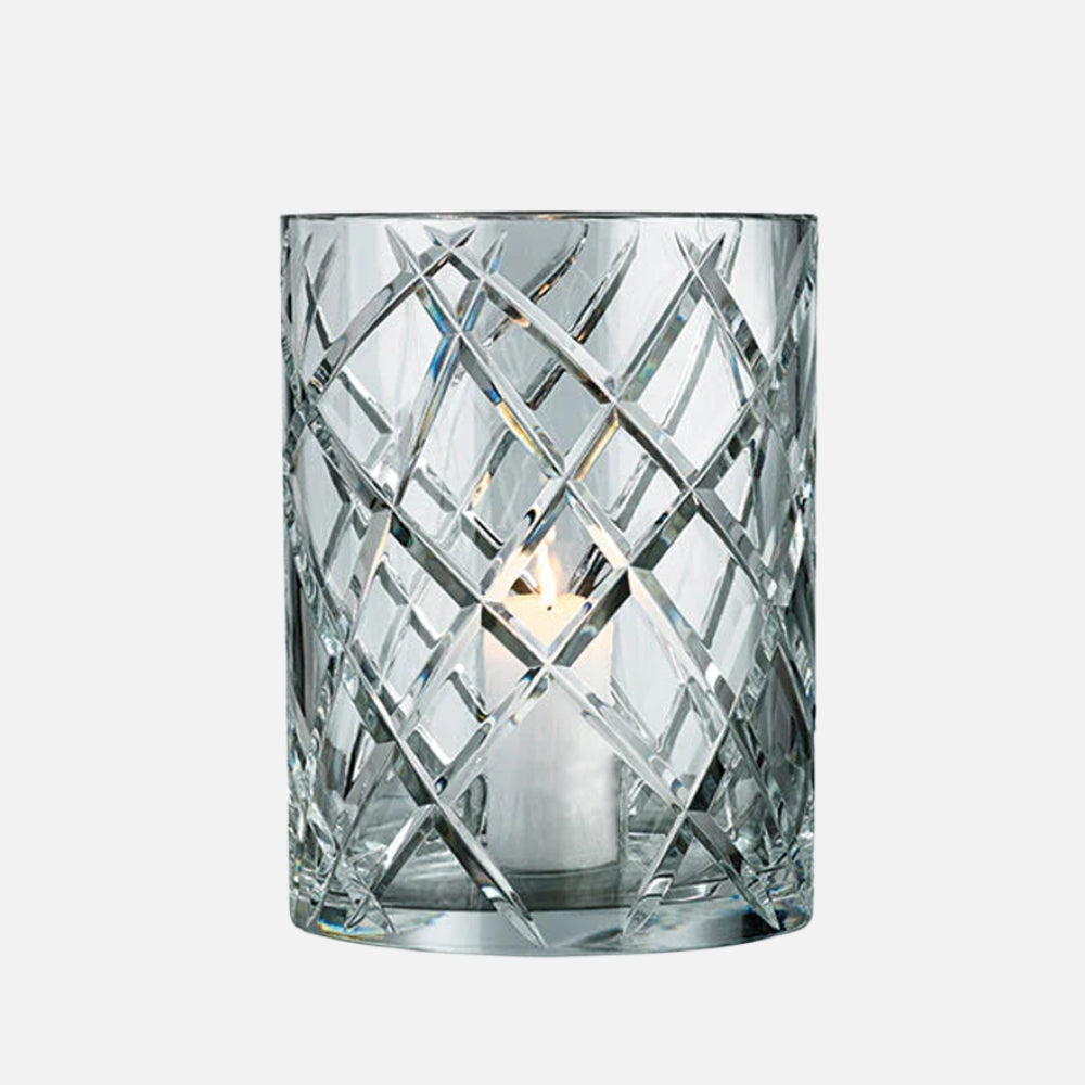 Skogsberg & Smart Classic Crystal Hurricane Lamp, Large, front view