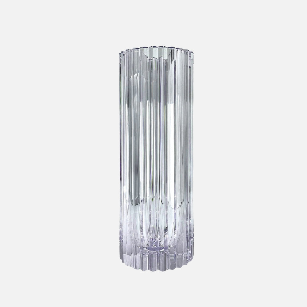 Skogsberg & Smart Strict Crystal Hurricane Vase, front view
