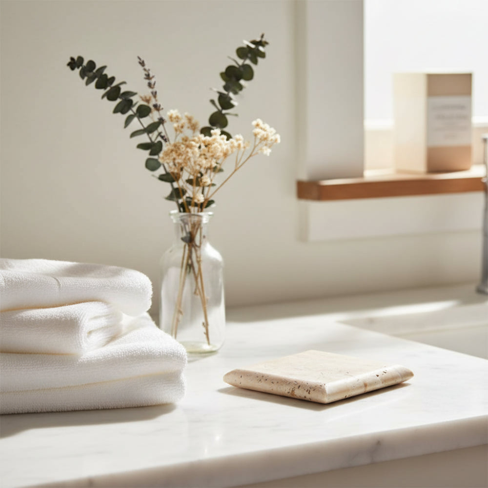 صينية ترافرتين صلبة، صغيرة