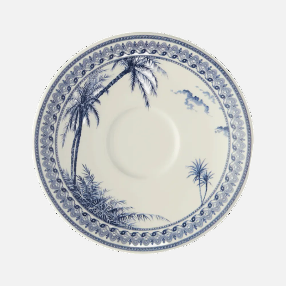 مجموعة من كوبين قهوة وصحنين - أزرق غير متطابق