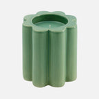 The Socialite Family Candela orange blossom scented candle in a green ceramic vessel, 240g, front view 2