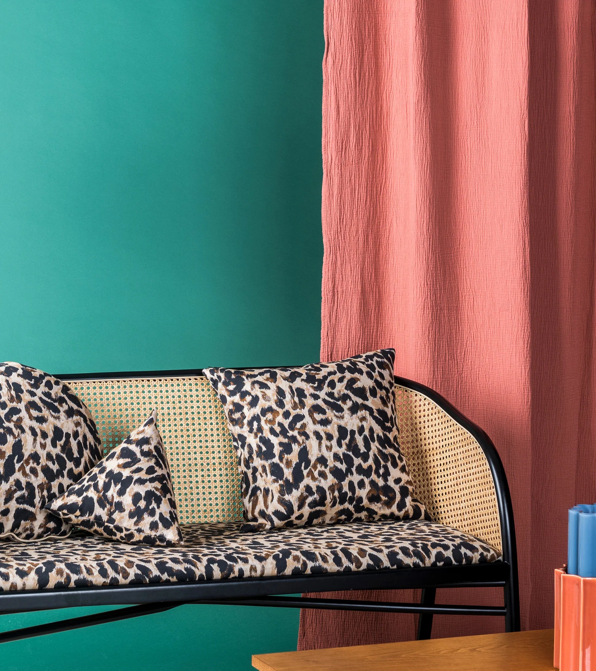 Carino Leopard Jaquard Cushion, 45x45cm