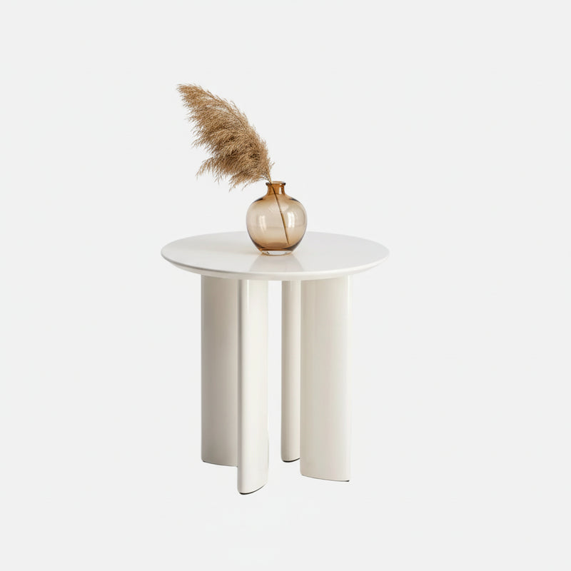 Carlotta Sidetable, White Lacquer Beech, 50cm