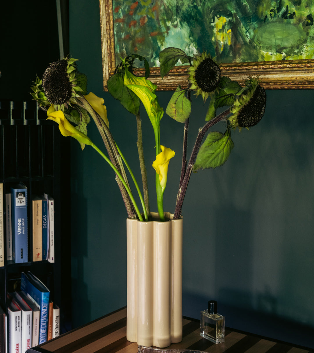 Duetto Solo Vase, Beige, 27cm