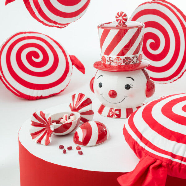 Christmas Snowman Jar with Hat