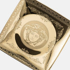 Golden Medusa Square Plate , 12cm
