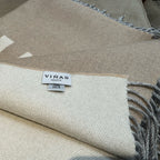 Vinas Burj Palm Trees Cashmere Wool Throw, fabric detail