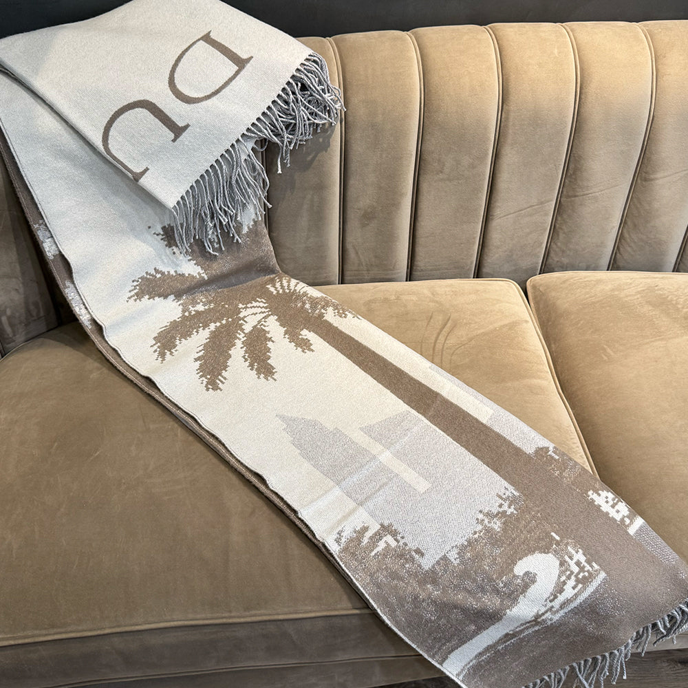 Dubai Cityscape Cashmere Wool Throw, 140x180cm