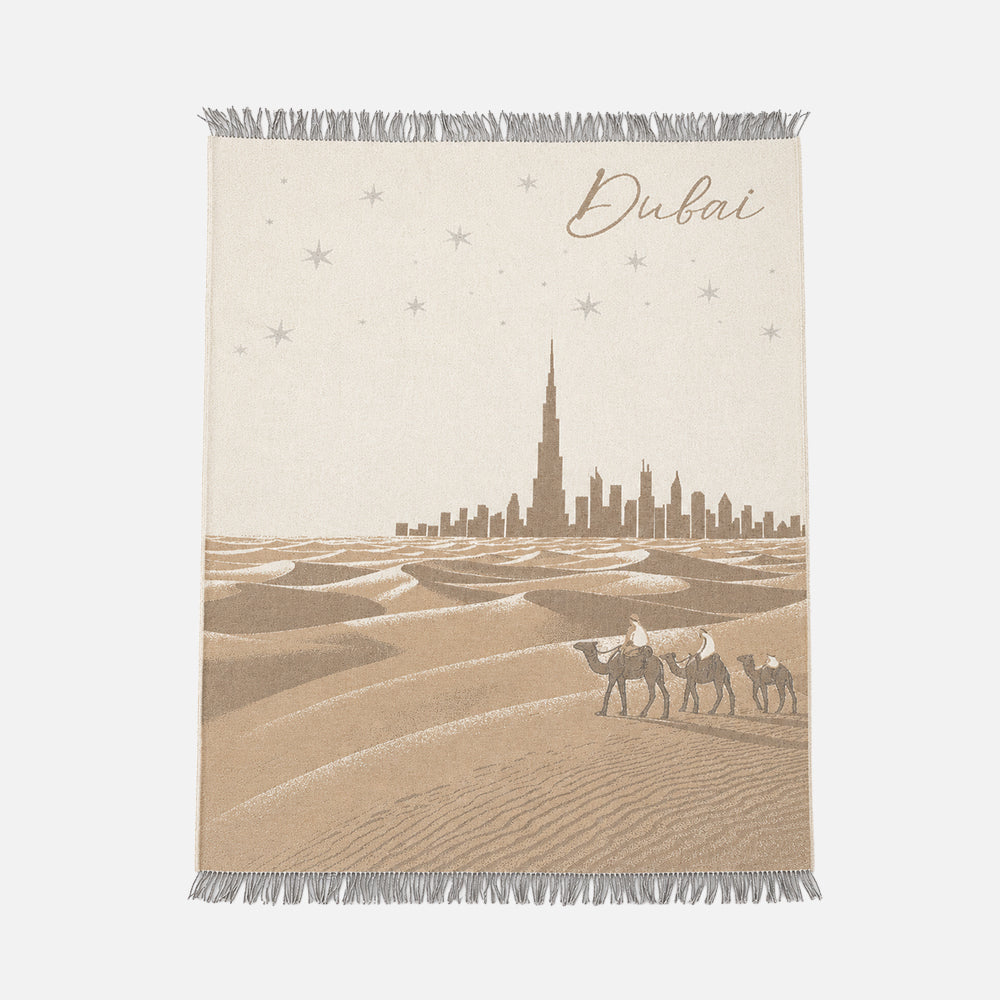 Dubai Dessert Cashmere Wool Throw, 140x180cm