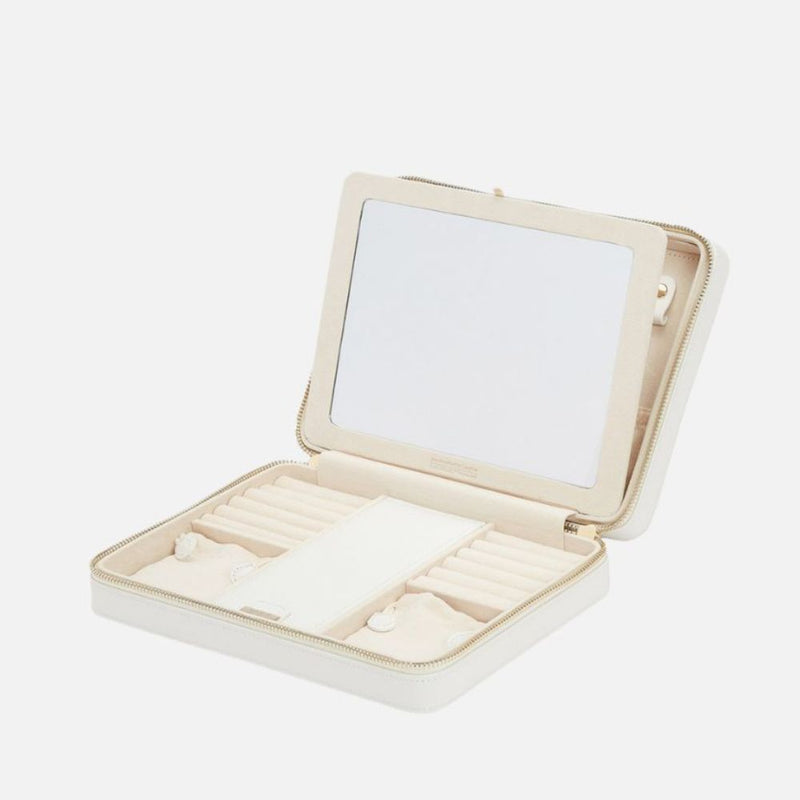 Maria Large Zip Case, White, 26x20cm