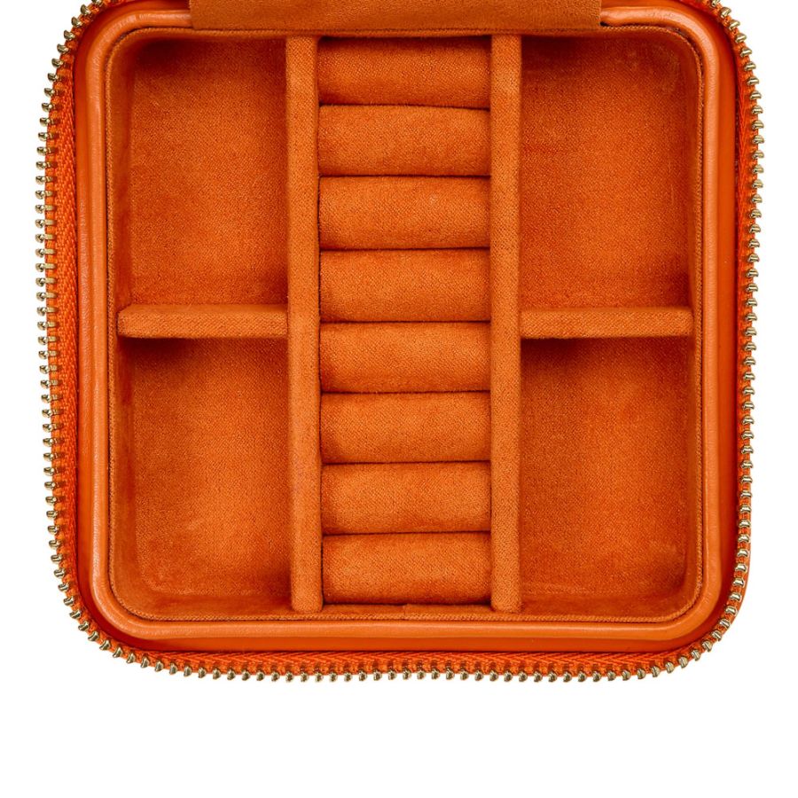 Maria Small Zip Case, Tangerine, 12x12.5cm