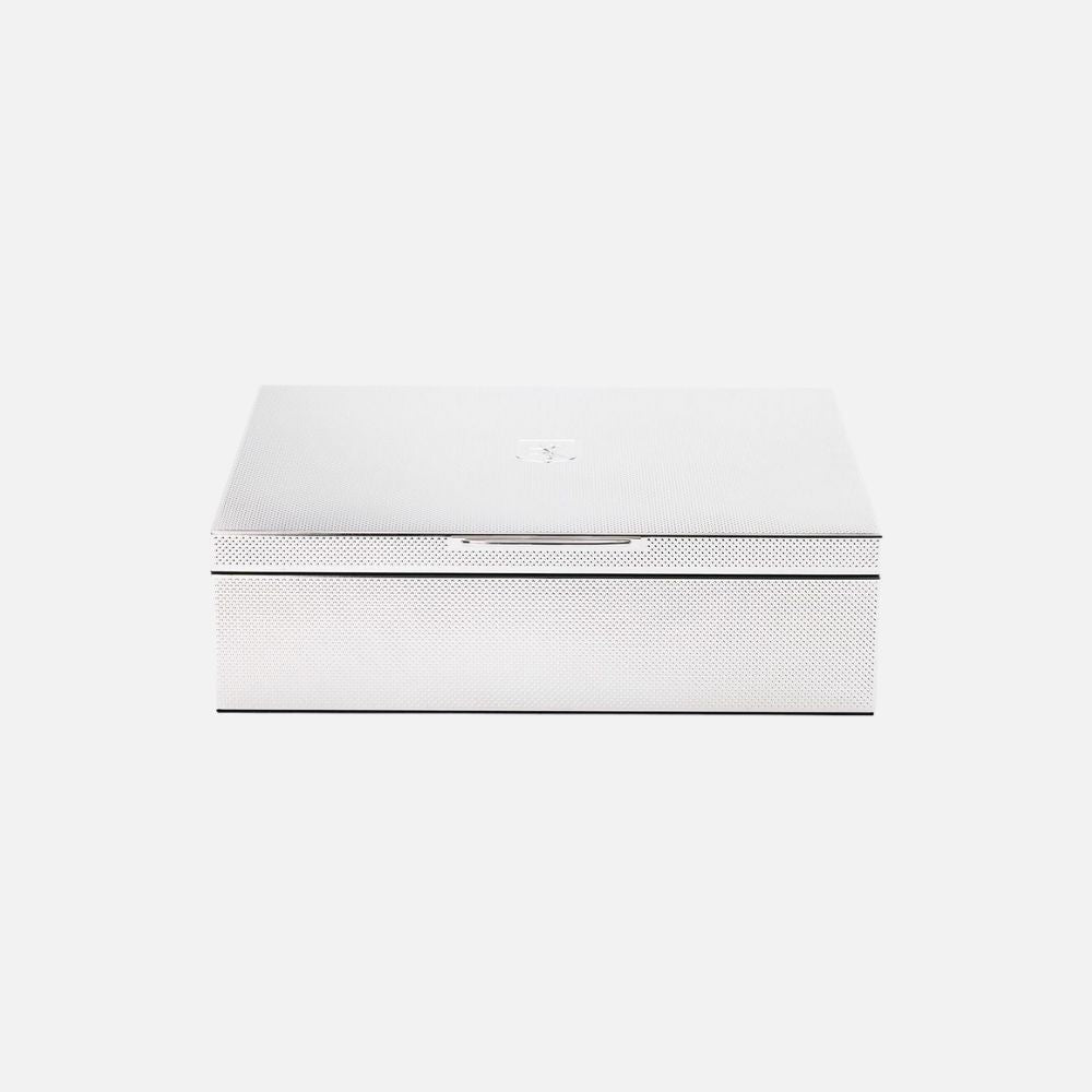 Silver Large Watch Jewellery and Legacy Box, 31.8x24.8cm