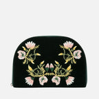 Zoe Velvet Forest Green Jewelery Portfolio, 27x18.8cm
