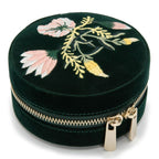 Zoe Velvet Green Travel Jewelery Case, 12cm