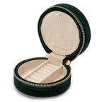 Zoe Velvet Green Travel Jewelery Case, 12cm