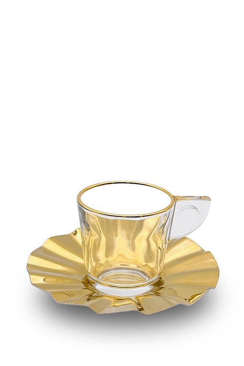 Daisy Glass Coffee Cups Set of 6, 80 ml - Maison7