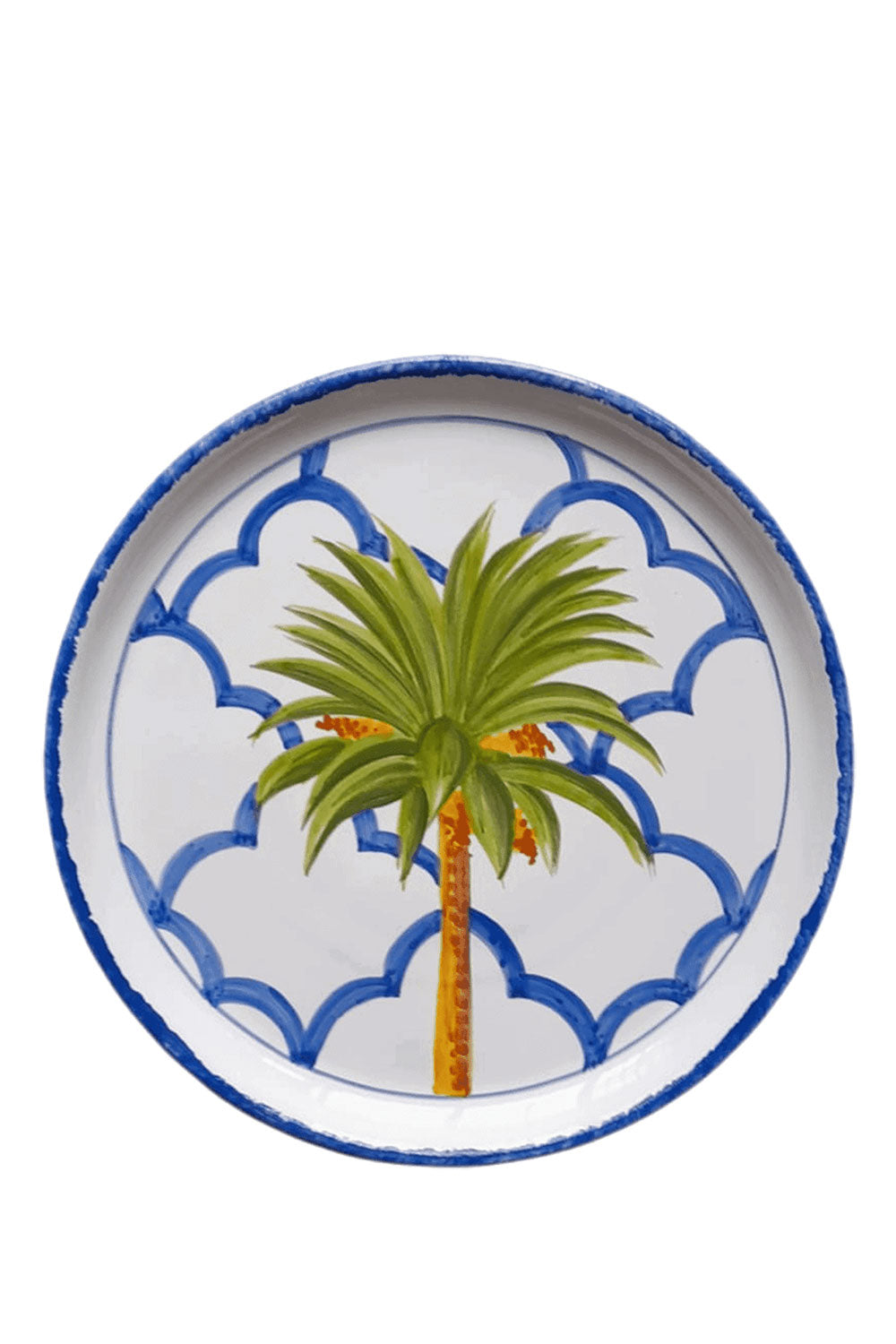 Handpainted Decorative Ceramic Plate, Blue - Maison7