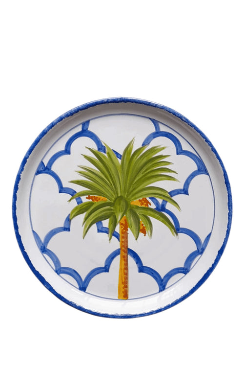 Handpainted Decorative Ceramic Plate, Blue - Maison7