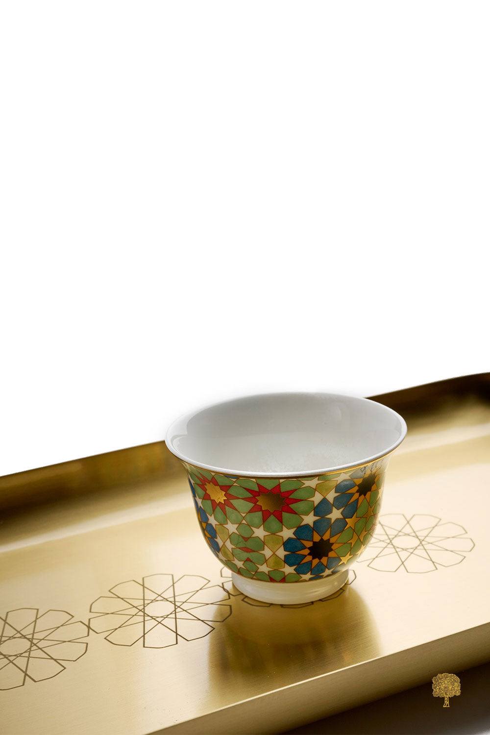 Kanz Set: 6 Gahwa Cups, Sugar Pot & Spoon and Tray