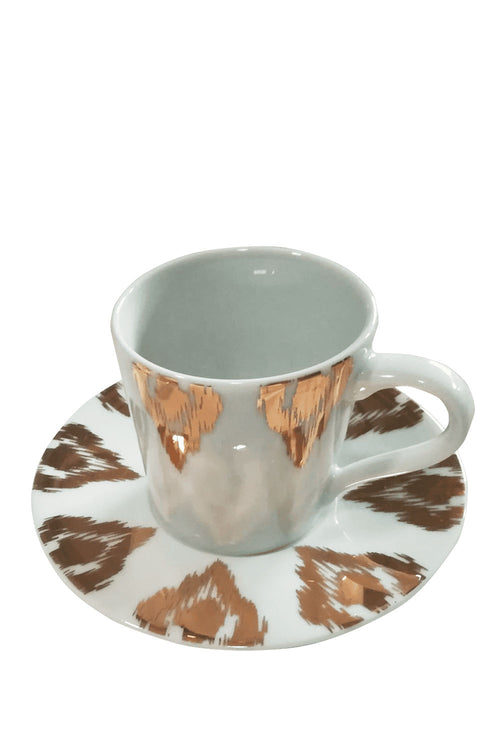 Uzbek Gold Collection Porcelain Coffee Cup - Maison7