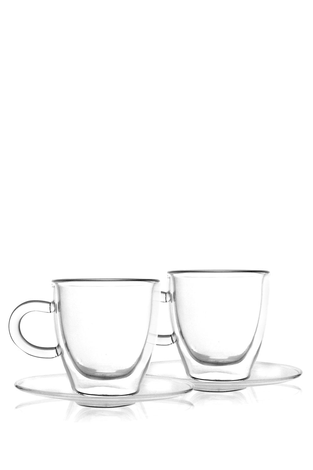 Set Of 2 Amo Double Wall Espresso Cups with Saucer 50ml - Maison7
