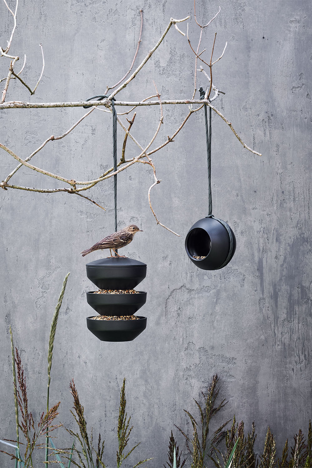 Birds Feeding Station, Hanging, 17.5cm, Green