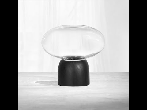 Porcini Vase Glass, 22 cm